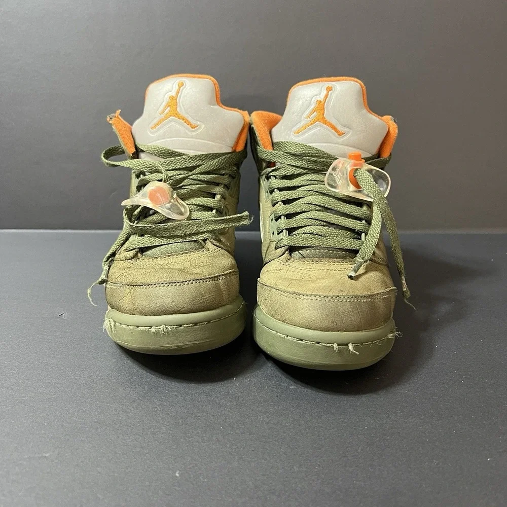 Nike Air Jordan 5 Retro Olive Green GS Youth Shoes Size 5.5Y 440888-308